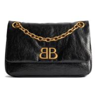 ราคา Balenciaga Monaco BB โลโก้ ระดับพรีเมี่ยม cowhide Handbag shoulder bag กระเป๋าสะพายโซ่ พร้อมอุปกรณ์ครบครัน ของแท้✅ (28463870436)
