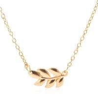 ราคา Aoli สร้อยคอใบสร้อยคอทองสีดําเงินโลหะผสม 161jka (41905720167)