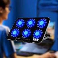 ราคา พัดลมโน๊ตบุ๊ค Notebook Cooler Pad แบบ6ใบพัด พัดลมระบายความร้อนโน๊ตบุ๊ค สำหรับ Notebook ขนาด12-18นิ้ว (18557971795)