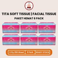 ราคา [6 แพ็คแพ็คเกจ] TITA SOFT TISSUE 2 ชั้น 250 แผ่น | แผ่น TITA SOFT 250 | กระดาษเช็ดหน้า 250 แผ่น (2 ชั้น) | กระดาษเช็ดหน้า (28091201147)