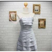 ราคา ชุดราตรีสั้นสีเทา(มือสอง) (920576521)