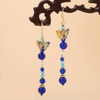 ราคา ต่างหูโบราณก้าวต่างหูสไตล์ชาติพันธุ์เครื่องแต่งกายcloisonneเปลือกพู่ต่างหูโบราณต่างหู (13941027768)