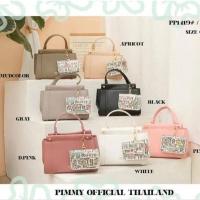 ราคา กระเป๋าผู้หญิงทรงถือ ห้อยกระเป๋าใส่เหรียญ แบรนด์แท้ PIMMY (พิมมี่)PP1149# (21544655061)
