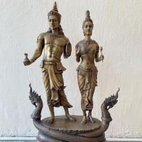 ราคา หลวงปู่ศรีสุทโธ-แม่ย่าศรีปทุมมา บนฐานพญานาค หล่อทองเหลือง (3537118783)