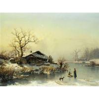 ราคา ทิวทัศน์หิมะภาพวาดสีน้ำมันภาพวาดตกแต่งภาพวาดหัวใจกาวด้านหลังภาพวาดมีกาวในตัว (28973591339)