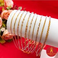 ราคา สร้อยคอ สร้อยคอทองสามกษัตริย์ 3k คละแบบ ความยาว 18 นิ้ว ลายไข่ปลา กระดูกงู โซ่ ห่วงกลม ห่วงคู่ เลสแบน สร้อยแฟชั่น (27505506635)