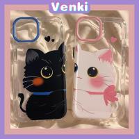ราคา VENKI - เคสไอโฟน11 เคส Case สำหรับ iPhone 11 Soft TPU เคสใส Space น่ารักคู่สีดำสีขาวแมวปุ่มชุบป้องกันกล้องกันกระแทกสำหรับ iPhone 14 13 12 11 Plus Pro Max 6 7 8 Plus XR XS (19573622659)
