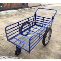 ราคา (ล้อใหม่17นิ้ว)รถเข็นสามล้อโครงเหล็กสีน้ำเงิน(ขนาด70x130cm)เหล็กหนา(ล้อหน้าแม็กซ์เหล็ก ยางตัน) (1812662859)
