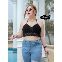 ราคา บราถัก สาวอวบ บราไหมพรม ชุดเที่ยวทะเล อก38-48" ชุดว่ายน้ำ คนอ้วน สาวอวบ บราถักไซส์ใหญ่ ใส่เที่ยวทะเล (18002705975)