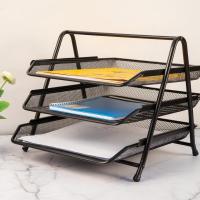 ราคา ชั้นวางแฟ้มเอกสารจดหมายกระดาษเหล็ก 3 ชั้น - กระดาษเอกสารตัวอักษรถาดที่เก็บโต๊ะ 3 ชั้น (42455742917)