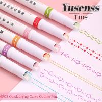 ราคา YUSENS 6PCS Curve Highlighter ปากกา Art เครื่องเขียนอุปกรณ์สํานักงาน Curve Line ดอกไม้รูปสีสัน Highlighters หลายรูปร่าง (40866119945)