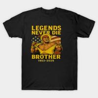 ราคา เสื้อยืด Vintage Hulkk Hogan Legends Never Die Brother 1953-2025 T-Shirt แท้ Cotton 100% แขนสั้น (42967524606)