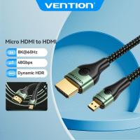 ราคา Vention สาย Micro HDMI to HDMI เวอร์ชัน 2.1 8K 60Hz/4K 120Hz การส่งผ่านความเร็วสูงสําหรับ PS5/TV/Projector (27135574647)