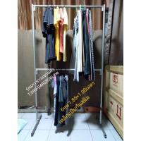 ราคา ราวแขวนผ้าเหล็กแป๊บกันสนิม สูง1.85เมตร ยาว1.00เมตร ฐาน50ซ.ม (24556608077)