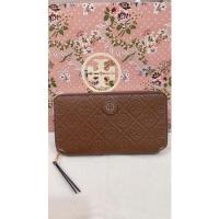 ราคา กระเป๋าสตางค์ Tory burch T Monogram Leather Zip Continental Wallet หนังลายโล้โก้แบรนด์หรูหรา frg (27368215492)