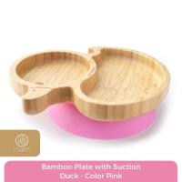 ราคา จานเป็ดไม้ไผ่ Eco Rascals - สีชมพู (27382459253)