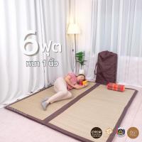 ราคา เสื่อกกบุฟองน้ำ 6ฟุต (180x195cm.) หนา1นิ้ว (รุ่นกกทอเครื่อง) สัมผัสนุ่มเย็นสบายพิเศษ พับเก็บได้ (15519464882)