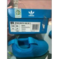 ราคา รองเท้าผ้าใบเด็ก adidas stan smith 360 สีฟ้า ของแท้ มือสอง (9975783752)