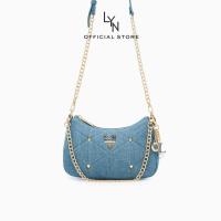 ราคา LYN - Tricia Denim Shoulder Amuse Bag กระเป๋าสะพายไหล่ Tricia Denim Shoulder Amuse (LL24FBS379) (29740085242)