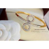 ราคา กำไลข้อมืออินฟินิตี้ฝังเพชร CZ แท้ ชุบทอง 5 ไมครอนสวยมากที่สุดในสามโลกเลยจ้า (2675314112)