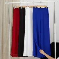 ราคา กางเกงผ้าชีฟองผ่าข้าง ปลายขาบาน เอวสูง (5568437271)