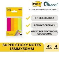 ราคา 3M Post-it Super Sticky Notes 670-4AN SSN, 15 มม. x 50 มม. x 45 แผ่น, 4 แผ่น/PK (29417018114)