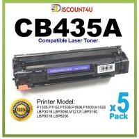 ราคา **Pack 5 ** Discount4u .. ตลับหมึกเลเซอร์เทียบเท่า Toner CB435A / CB435 / 435 / 435A / 35A / 35 (6137685415)