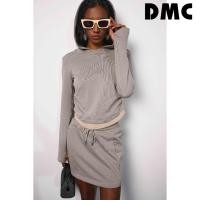 ราคา กระโปรงสั้นผ้าฝ้าย DMC สีเทาเอวยางยืด (กระโปรงสั้นผ้าฝ้ายสีเทา) (26561107797)