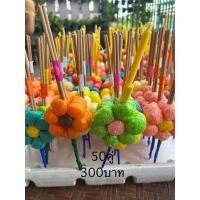 ราคา ธูปเทียนปักกระทงทำจากอาหารปลา100ชิ้นธูป50ชิ้นเทียน50ชิ้นราคา300บาท (42269545161)