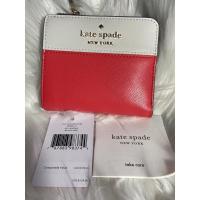 ราคา กระเป๋าสตางค์ใบสั้น สีแดงขาวทูโทน WLR00121 Kate Spade Staci Color Block small I-zip bifold wallet / Red Multi (8236994691)