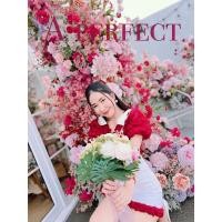 ราคา งานป้าย bellita set เสื้อกระโปรงกางเกงดอก 3D สีขาวแดง (23867814789)