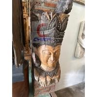 ราคา ไม้สักแกะสลัก เทวรูป หน้าเขมร กว้าง 40 ลึก20 สูง100 เทวรูป จำลองศิลปะแบบขอมโบราณ (19493312933)