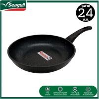 ราคา Seagull กระทะเคลือบหินอ่อน กระทะเคลือบหินอ่อนทรงแบน ขนาด 24 ซ.ม.ลึก 5 ซ.ม. Seagull รุ่น Premium Marble ใช้ได้กับทุกเตา (15061450821)