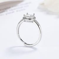 ราคา หรูหราเพชรเต็มสีขาวทองทองแดงแหวนผู้ถือที่ว่างเปล่า ทําเอง สี่กรงเล็บฝัง หยก งดงามเพชรหญิงผู้ถือแหวนเลียนแบบ 925 เงิน พีดี (40016199533)