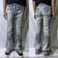 ราคา Longpants กางเกงยีนส์ Bobson สีฟ้าอ่อนล้างซีดจาง Bootcut Original Second Preloved CJ294 (43105750848)
