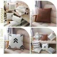 ราคา หรูหราสไตล์ยุโรปสีดําและสีขาวโบฮีเมียนลายโซฟาพนักพิงปลอกหมอน (42165820766)