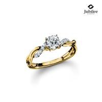 ราคา Jubilee Diamond แหวนเพชร Spiral Twist Pave Solitaire Ring เพชรแท้ เพชรน้ำ 99 (18386210070)
