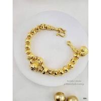 ราคา สร้อยข้อมืองานหุ้มทอง 5 ไมครอนห้อยจี้หัวใจ สวยน่ารัก (18472732899)