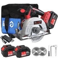 ราคา 998VF 4 นิ้วเครื่องตัดแปรงไร้สายเลื่อยวงเดือนไฟฟ้าแบบชาร์จไฟแบบพกพาเครื่องมืองานไม้ 3000W งานไม้เลื่อยโต๊ะ 20V Makita แบ (20957664825)