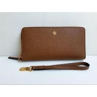 ราคา แท้!! กระเป๋าตังค์คล้องมือ Tory burch zip continental wallet ซิบรอบ ใบยาว สีน้ำตาล ใหม่ (16692822426)