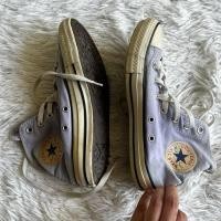ราคา รองเท้าconverse หุ้มข้อ สีม่วงอ่อน ของแท้100% (28681106306)