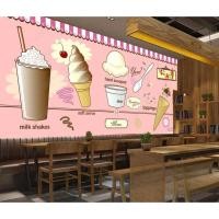 ราคา ที่กําหนดเองนมเขย่าไอศครีมวอลล์เปเปอร์ภาพจิตรกรรมฝาผนังร้านอาหารเครื่องดื่มเย็นร้านนมชาร้านพื้นหลังผนังกระดาษ (44351671478)
