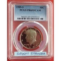 ราคา ตลับเกรดPCGS PR69DCAM 1989 S Proof 50C Kennedy (23020373879)