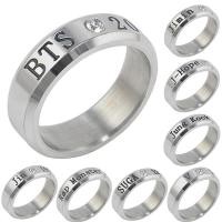 ราคา แหวนสเตนเลสไทเทเนียม ลายศิลปินเกาหลี Bangtan Boys 8 แบบ สําหรับแฟนคลับ (25971355146)