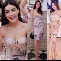 ราคา เดรสขนนก งานป้ายmerryไซส์M สวยมาก (1881685437)