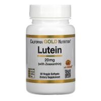 ราคา California Gold Nutrition Lutein with Zeaxanthin, 20 mg, 60 Veggie Softgels (11525676740)