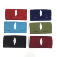 ราคา กระเป๋าสตางค์ปลากระเบนผู้หญิง กระเป๋าสตางค์เรียกทรัพย์ หนังแท้ หนังปลากระเบนสามพับผู้หญิง stingrays (7936672501)