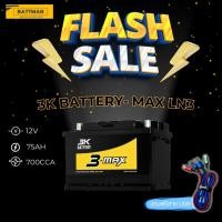 ราคา แบตเตอรี่ 3K รุ่น MAXLN3 (ส่งด่วนได้รับสินค้าวันนี้) 12V 75AH Maintenance Free แบตเตอรี่กึ่งแห้ง (21894193730)