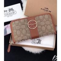 ราคา กระเป๋าสตางค์ Coach ซิปรอบใบยาวลาย Coach ตัดหนัง PU งานเกรดพรีเมี่ยม (16881802583)