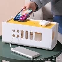 ราคา Desktop Power Strip Wire Storage Box Power Supply Power Strip Electric Wire Box Cable Cable Box Socket Charger Storage (24825138844)